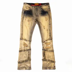 M1997 Gianos Stacked Jeans- Dirt