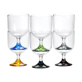 Marine Business Stackable Water Wine Glass Colours Base Party