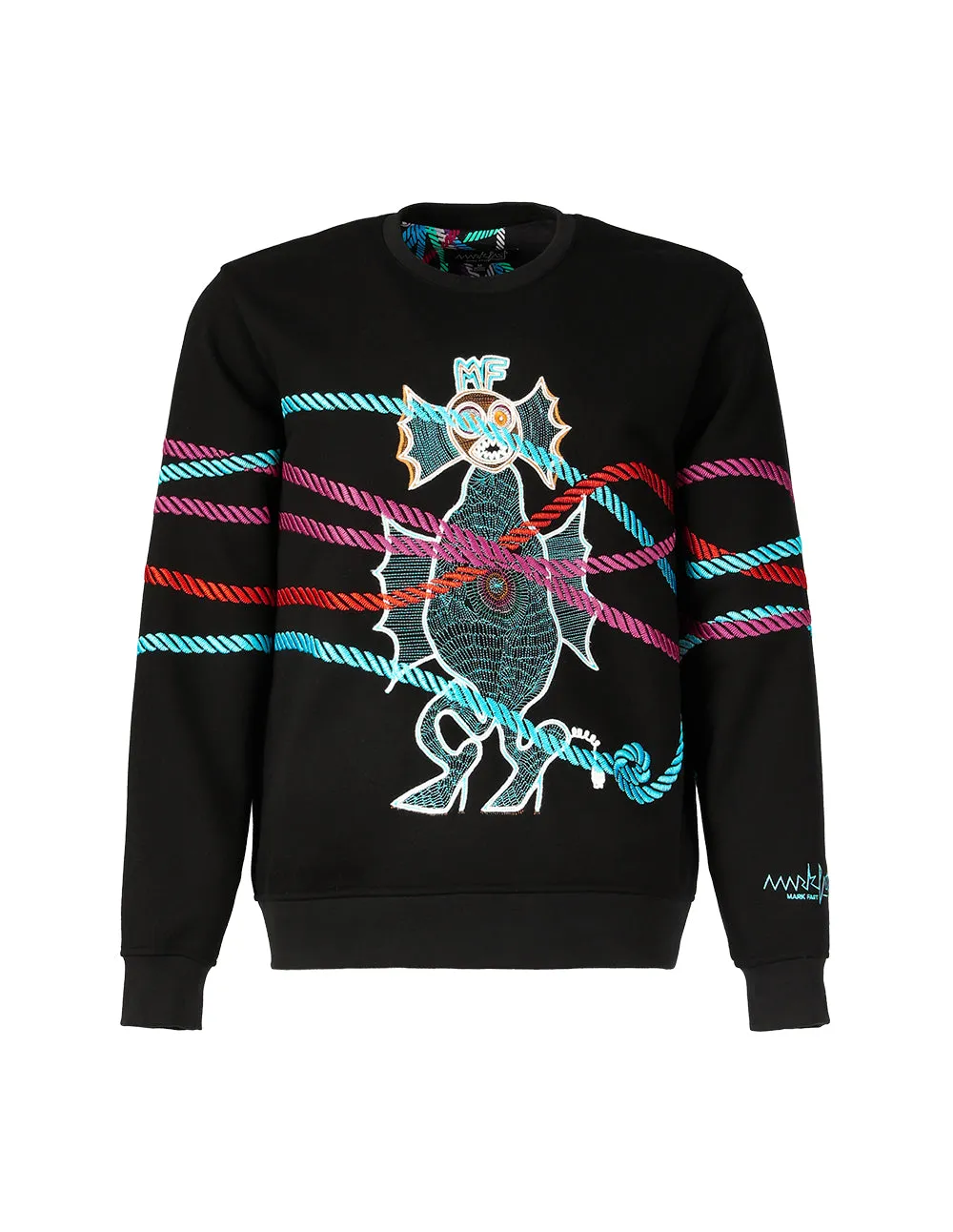 MARK FAST MEN MF ELECTRIC SEA HORSE ROUND NECK SWEATSHIRT