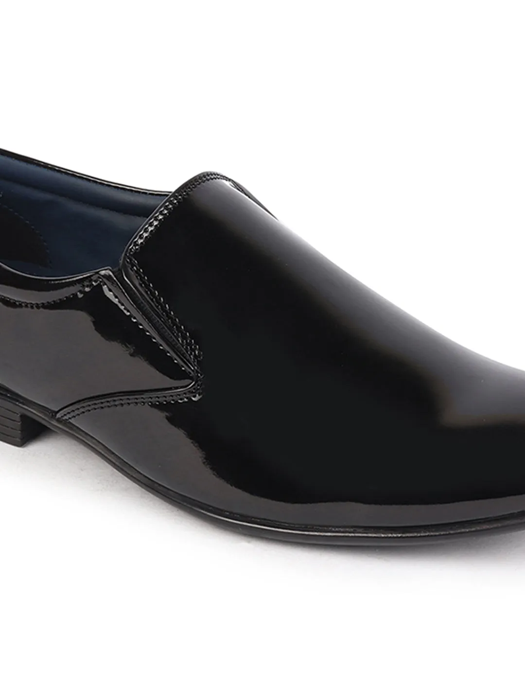 Men Black Patent Leather Party Formal Office Slip On Shoes