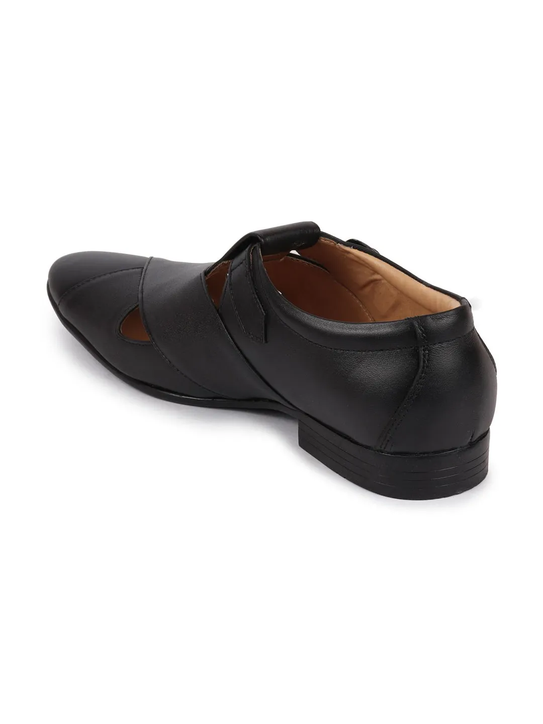 Men Black Peshawari Leather Sandals