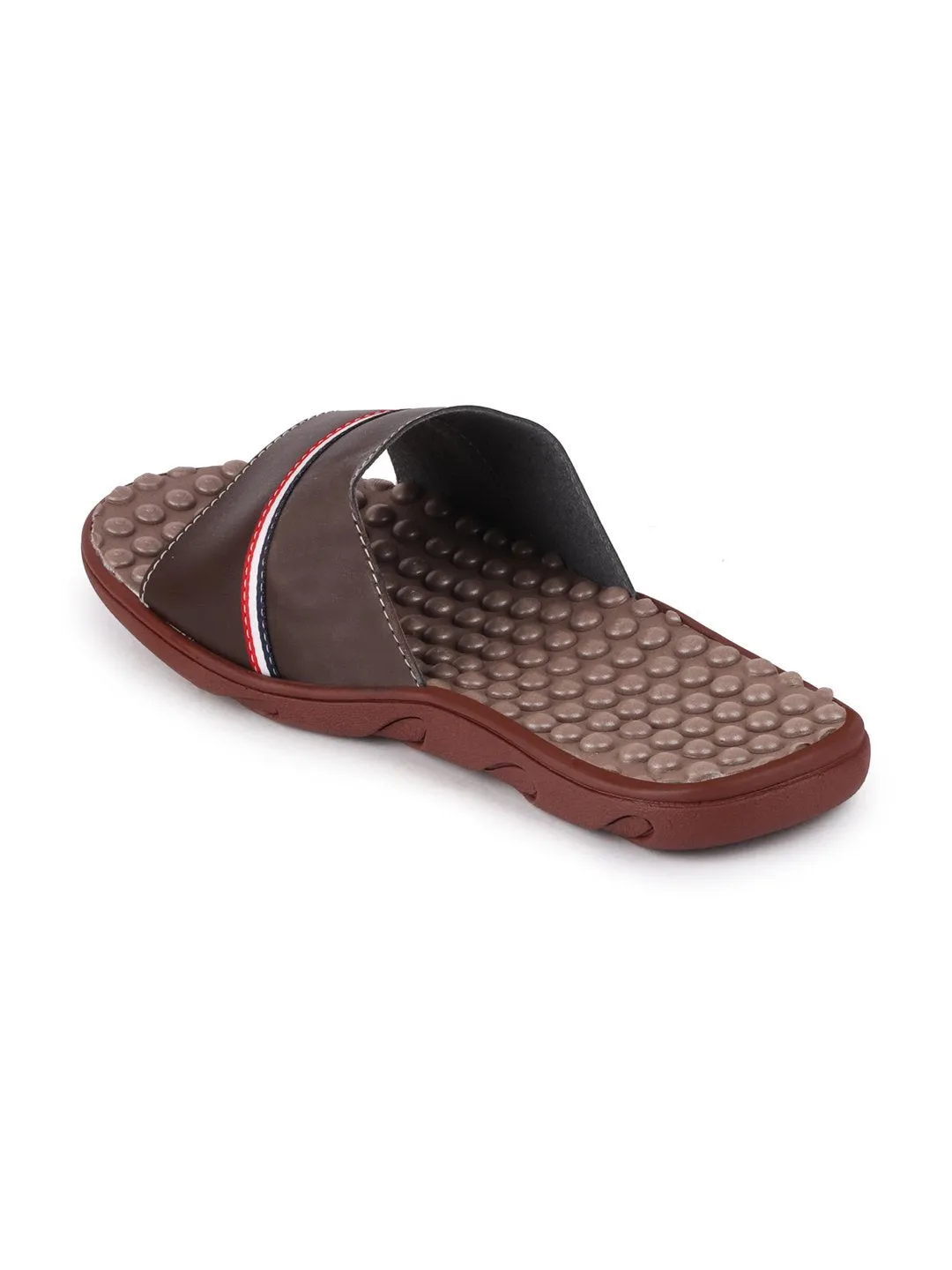 Men Brown Casual Slip-On Flip-Flops