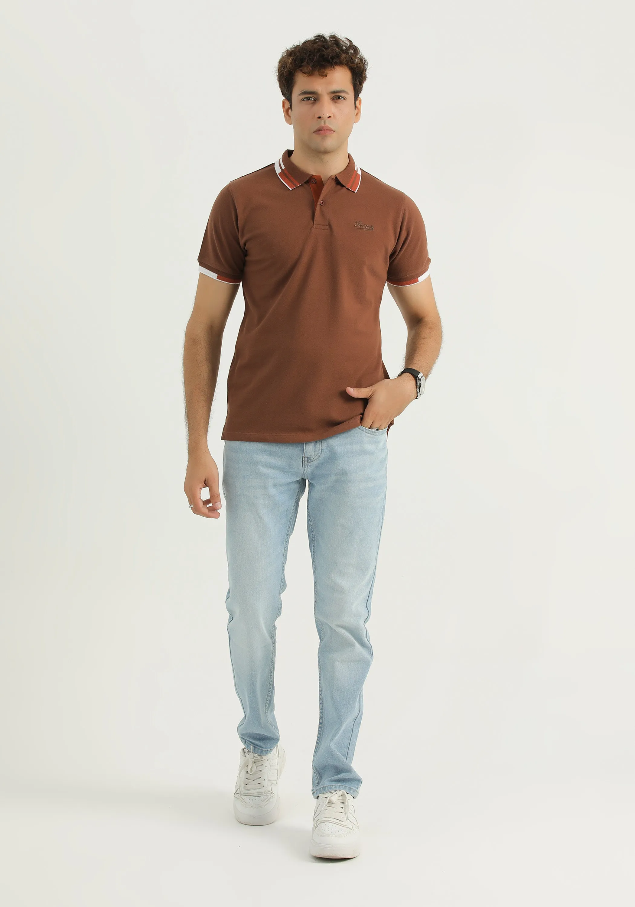 Men Brown Polo Shirt