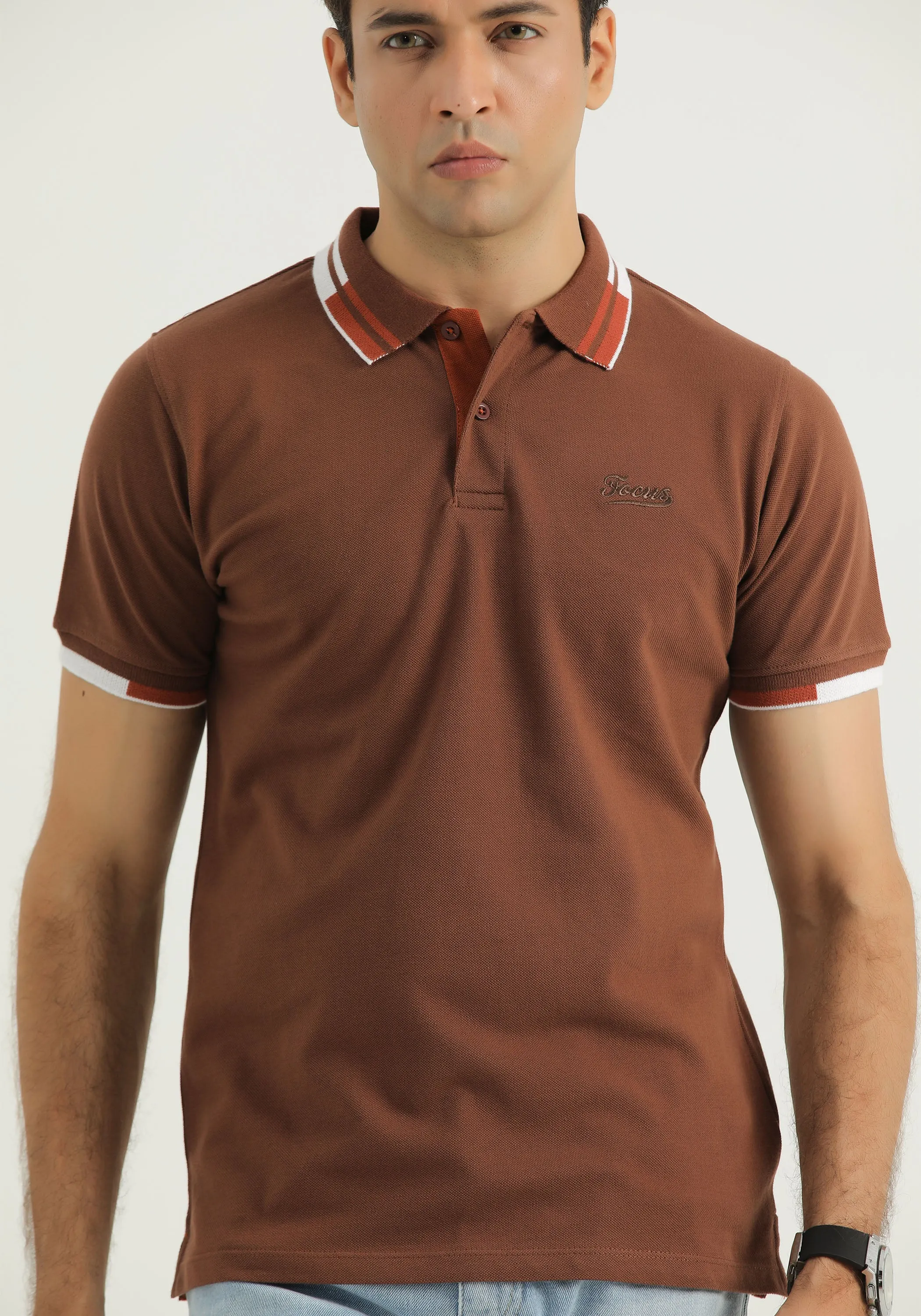 Men Brown Polo Shirt