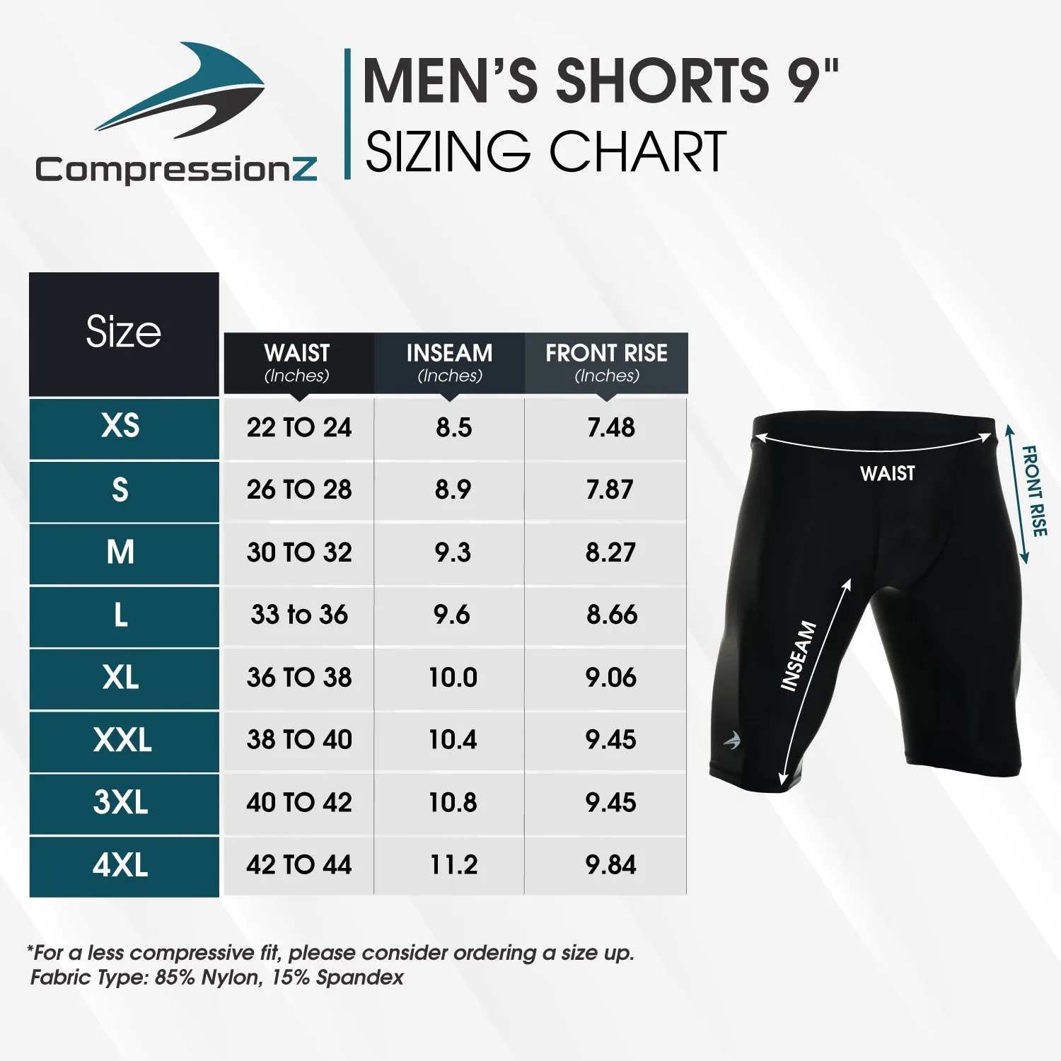 Men's 9" Compression Shorts - Navy Blue