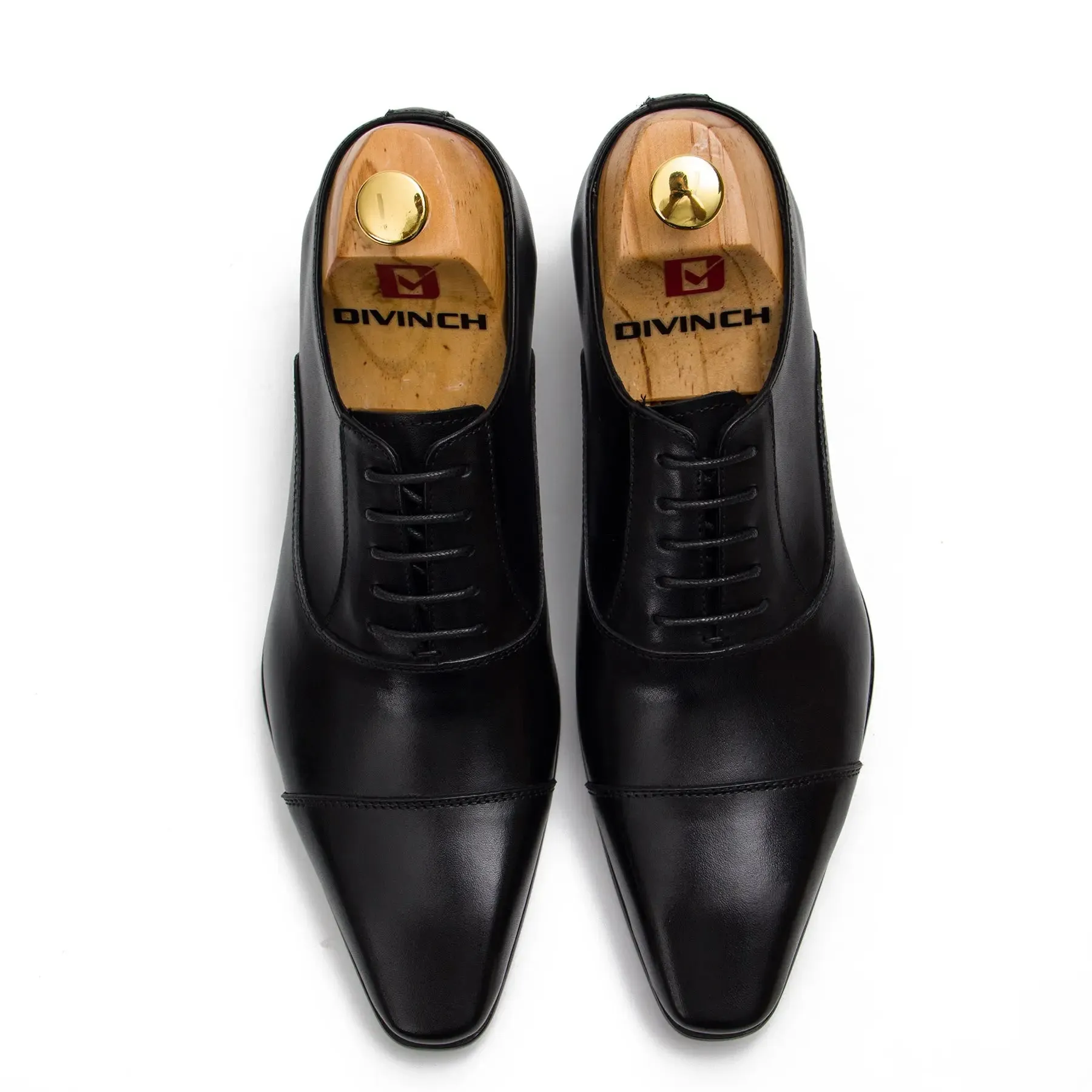 Men's Black Leather Oxford Shoes