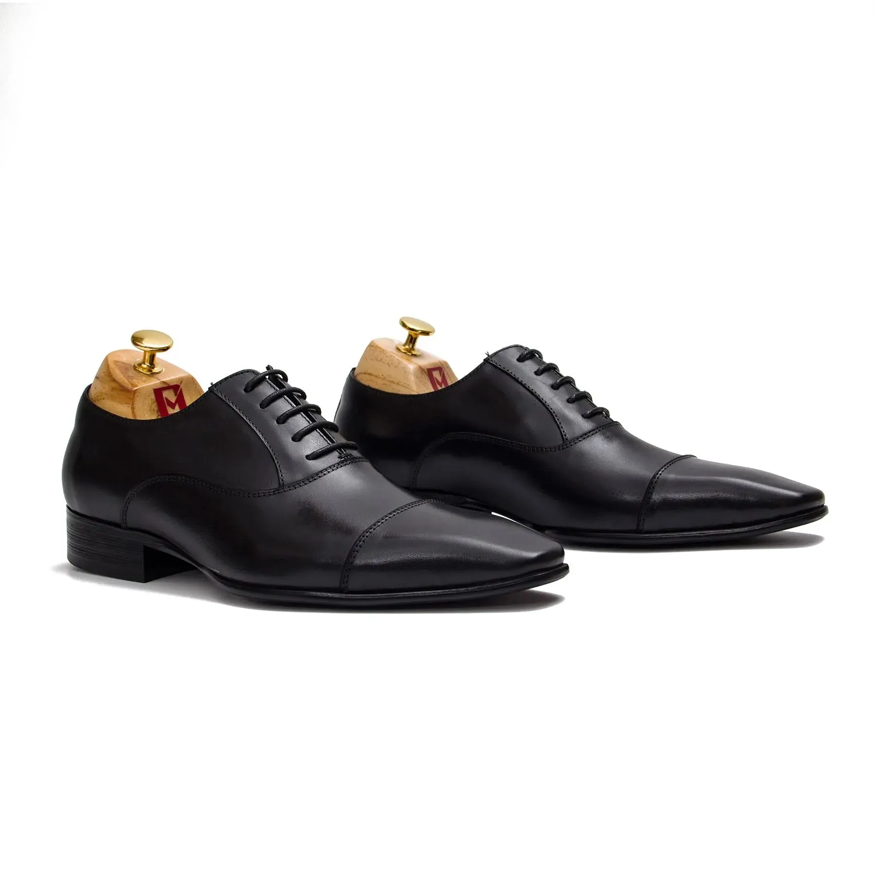 Men's Black Leather Oxford Shoes