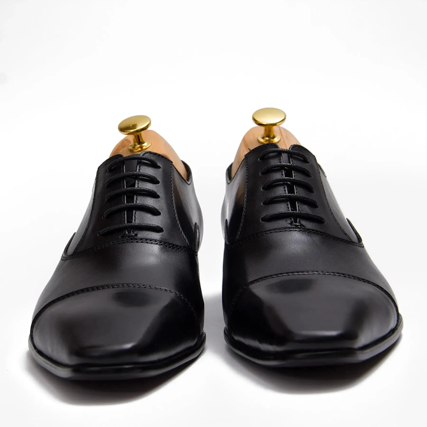 Men's Black Leather Oxford Shoes