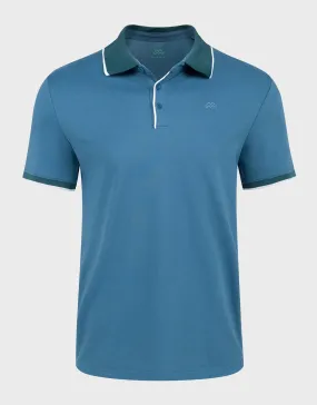 Men's Classic-Fit Cotton-Blend Pique Polo Shirt with Contrast Collar