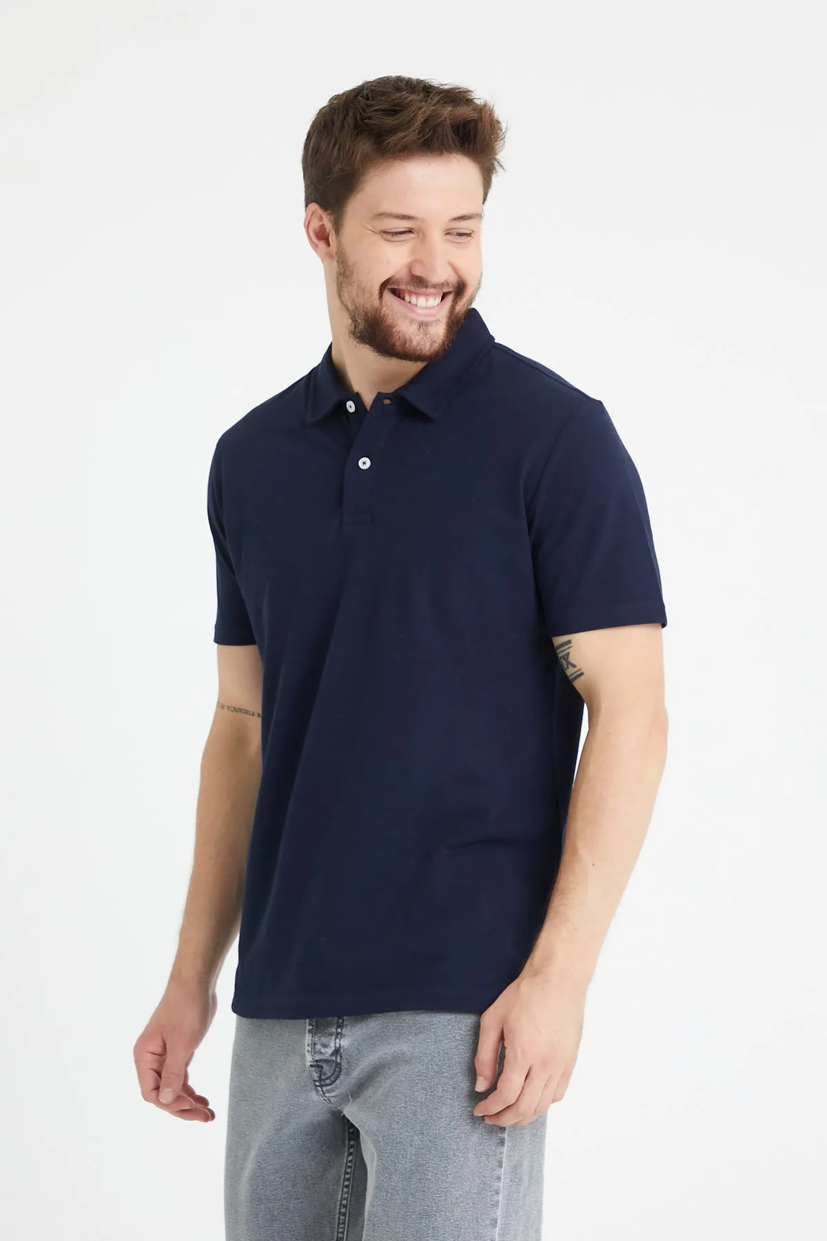 Men’s Classic Polo Shirts - 2 Button 100% Cotton Business Casual Shirt or Golf Shirt