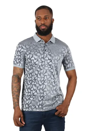 Men's Floral Twist Short Sleeve Polo Shirt