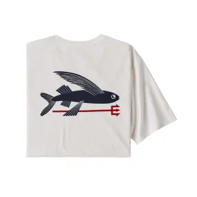 Mens Flying Fish Organic T-Shirt White