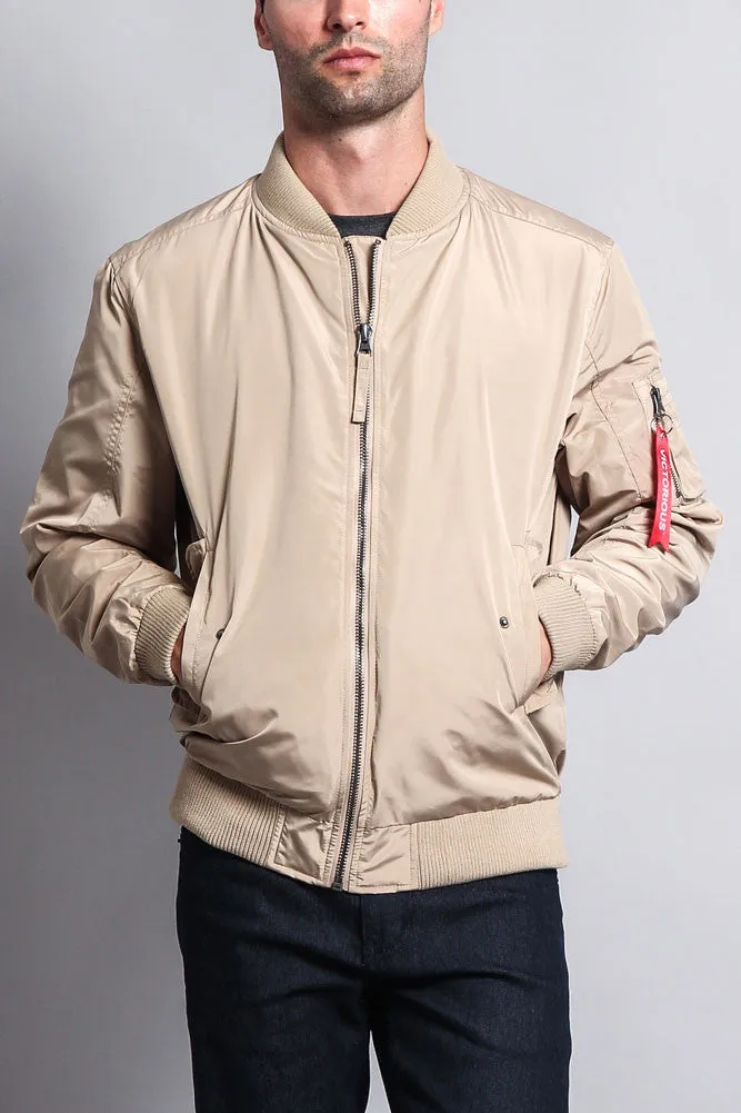 Men's Lightweight Bomber Flight Jacket