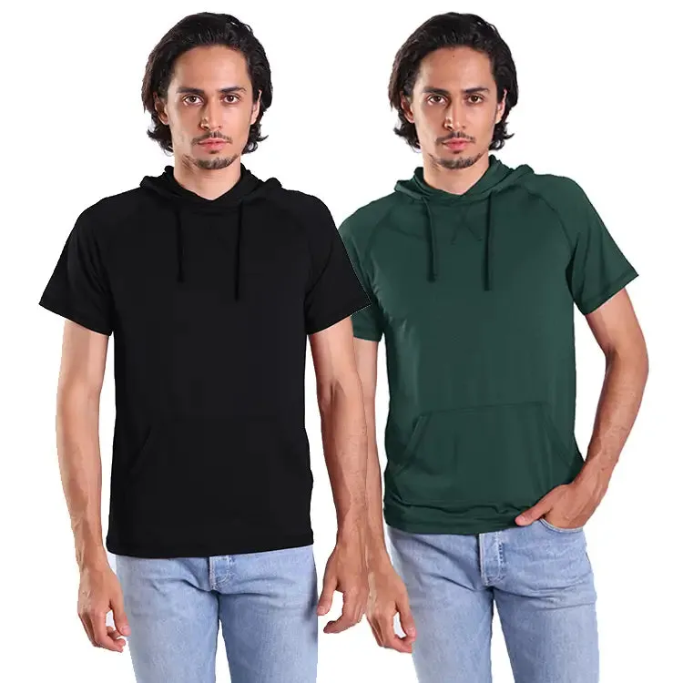 Men's Short Sleeve Pullover Hoodie