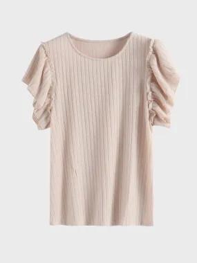 Midsize Cute Girl Ribbed Tee