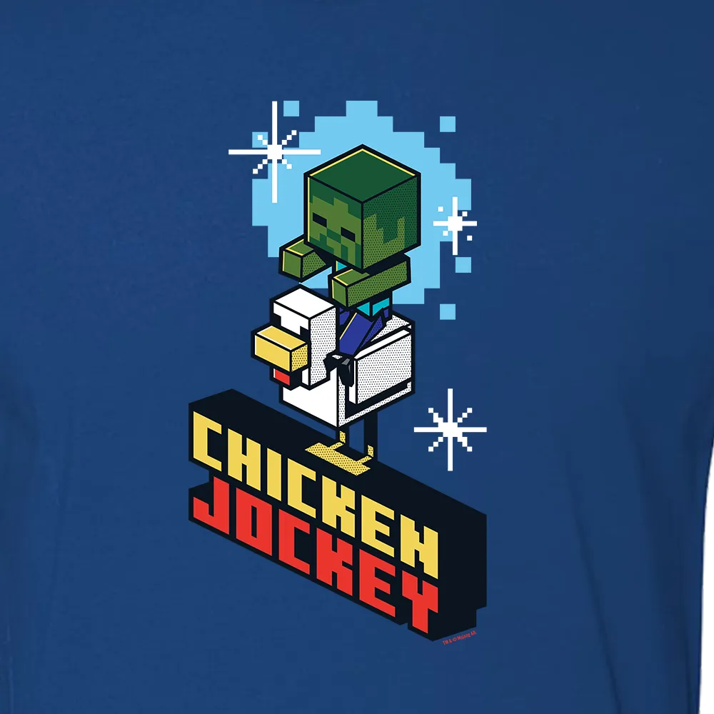 Minecraft Jolly Mobs Chicken Jockey Adult Short Sleeve T-Shirt