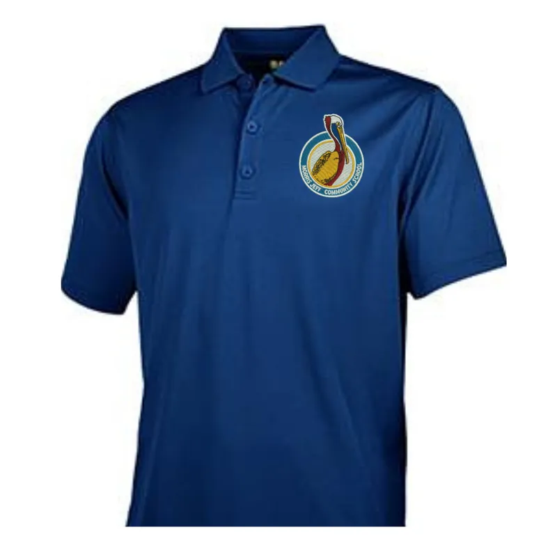 Morris Jeff Community School Adult Polyester Polo (Navy Blue)