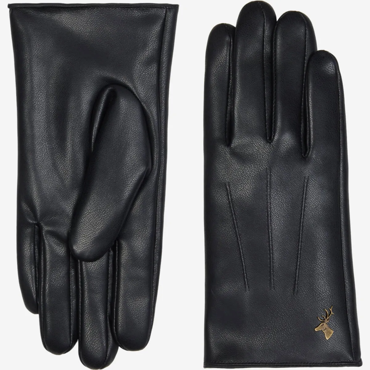 Musk - vegan leather gloves with fleece lining & touchscreen feature