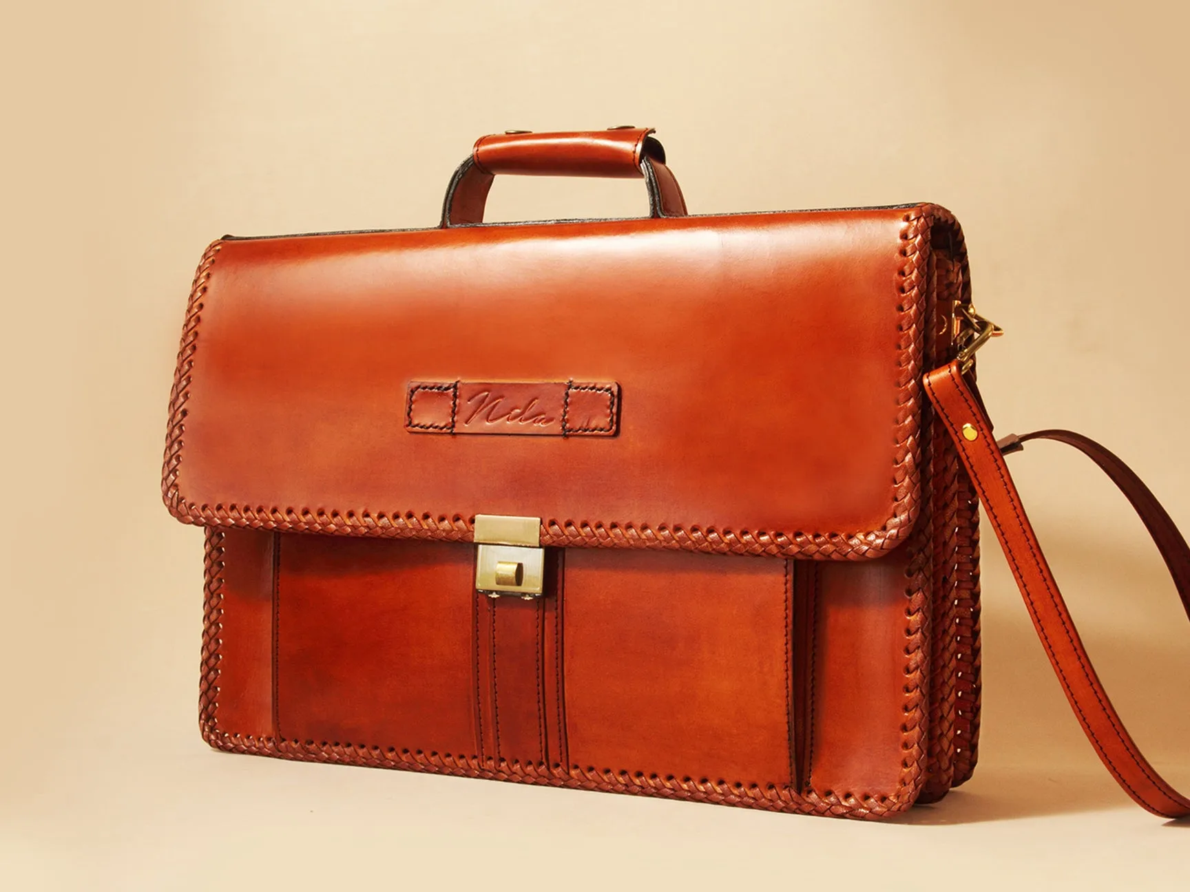 Nila Classic Leather Briefcase