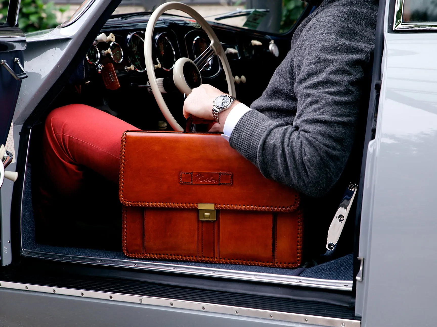 Nila Classic Leather Briefcase