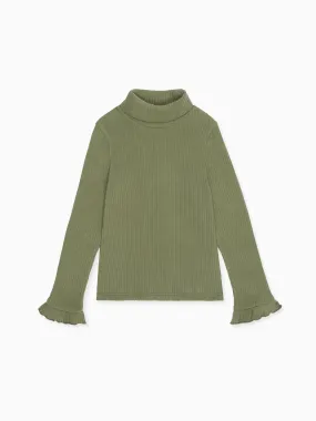 Olive Simone Roll Neck Long Sleeve Girl Top