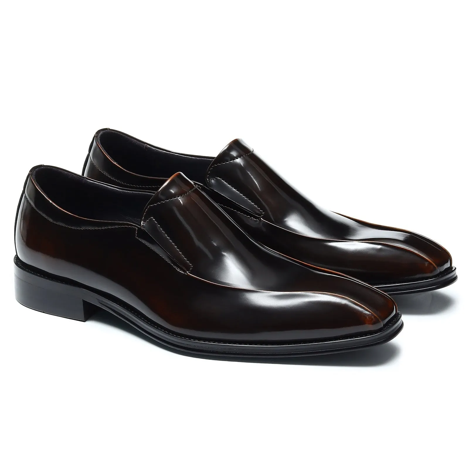 Patent leather formal loafers