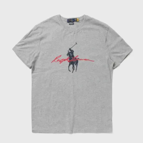 PL - Men 'Grey' Polo Pony T-Shirt PL64