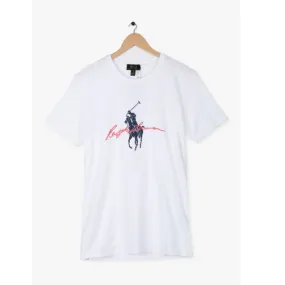 PL - Men 'White' Polo Pony T-Shirt PL844