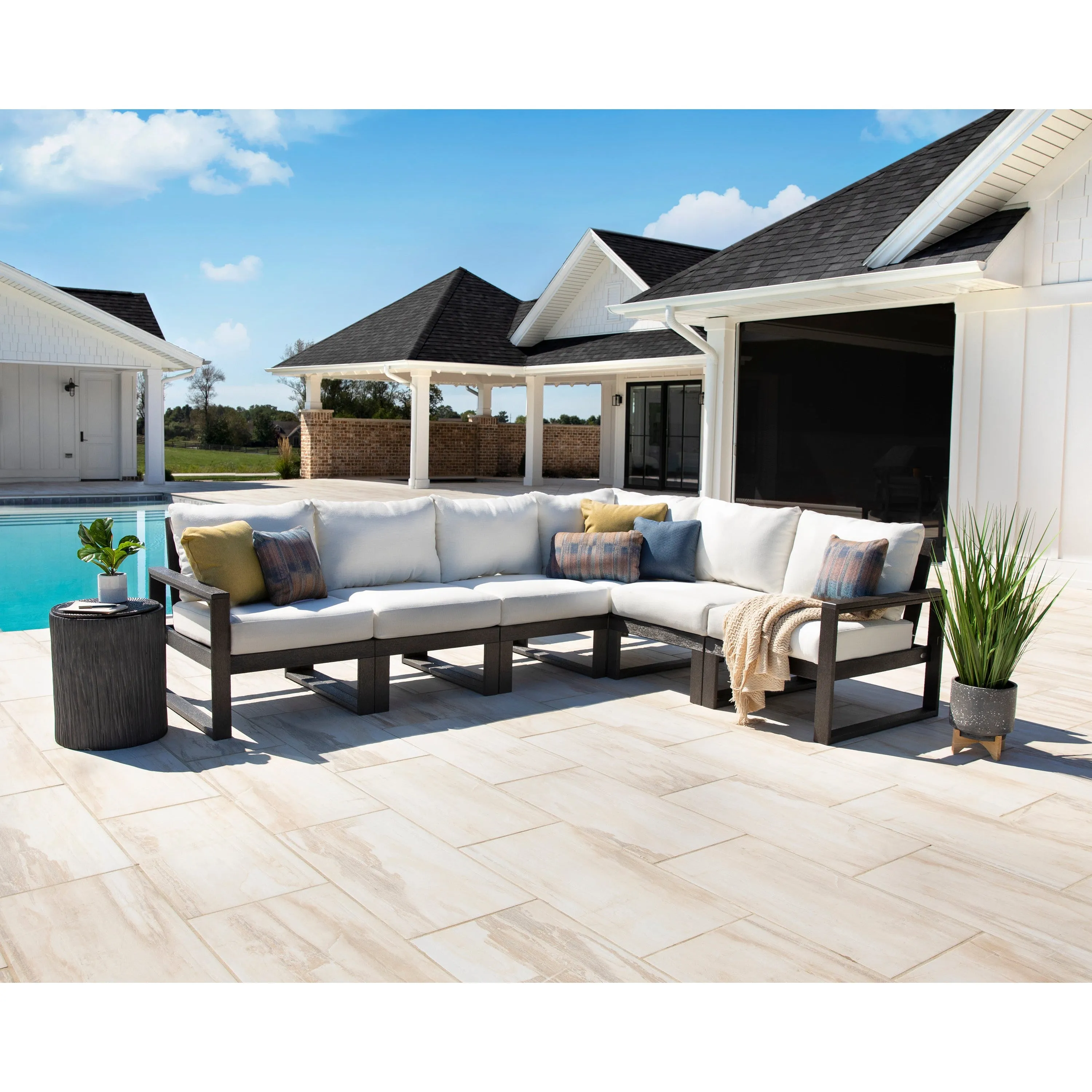 Polywood EDGE  Outdoor 6 pc Deep Seating Sectional