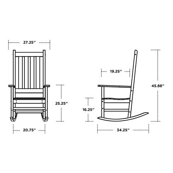 Polywood Vineyard Porch Outdoor Rocking Chair