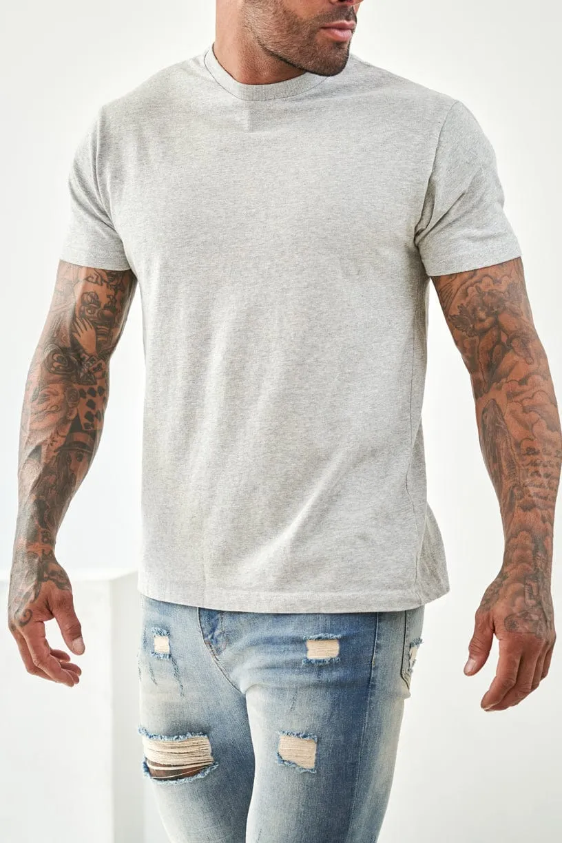 PREMIUM BASIC T-SHIRT 3 PACK (Black, White, Grey Marl)