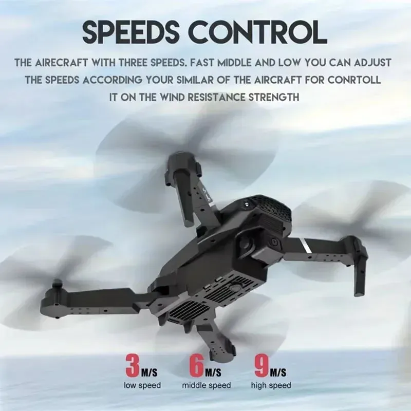 Professional  Foldable RC Helicopter Drone 4K with 1080P Wide Angle Dual HD Camera