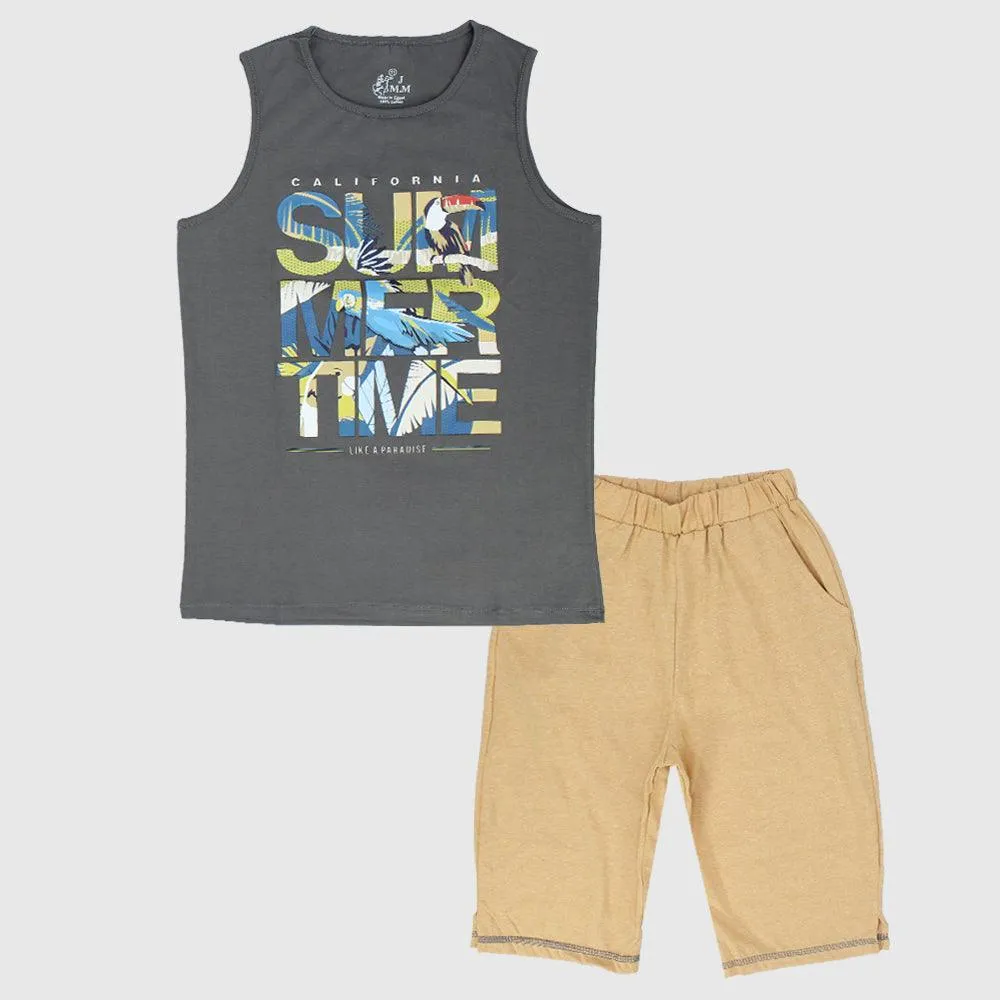 "Summer Time" Short-Sleeved Pajama