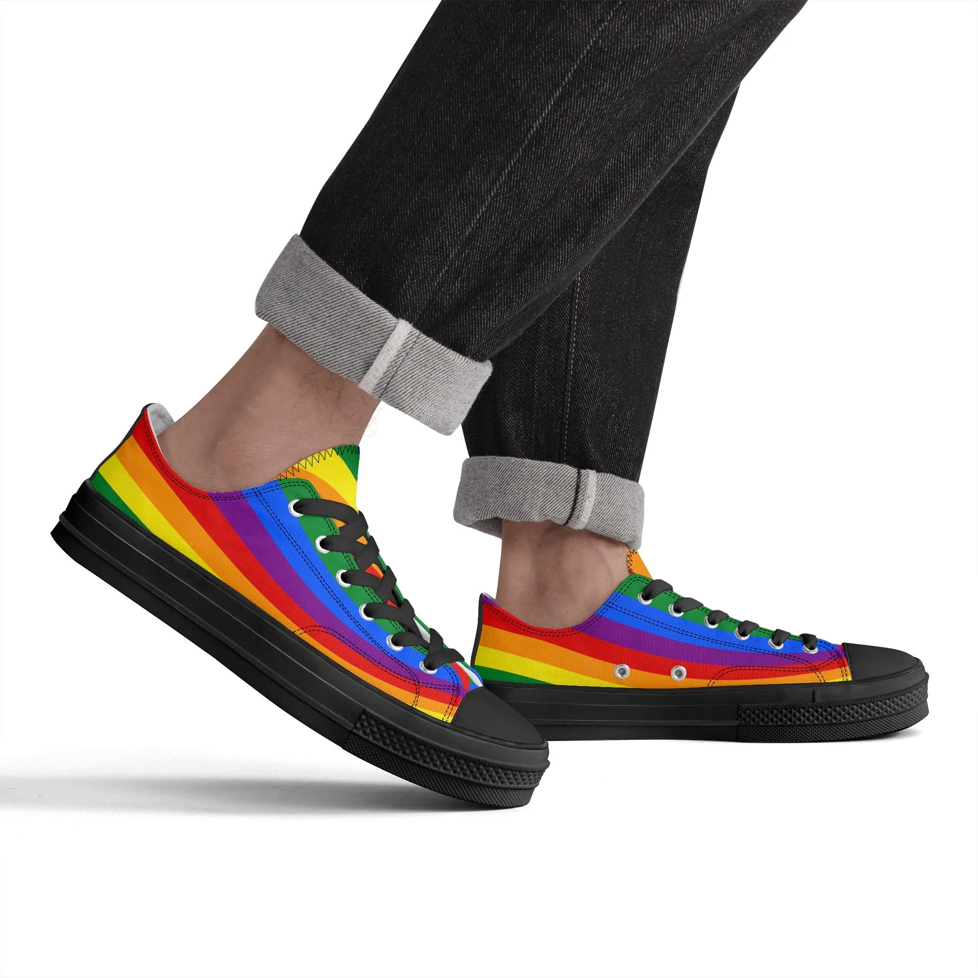 Rainbow Pride Collection - Mens Classic Low Top Canvas Shoes for the LGBTQIA  community