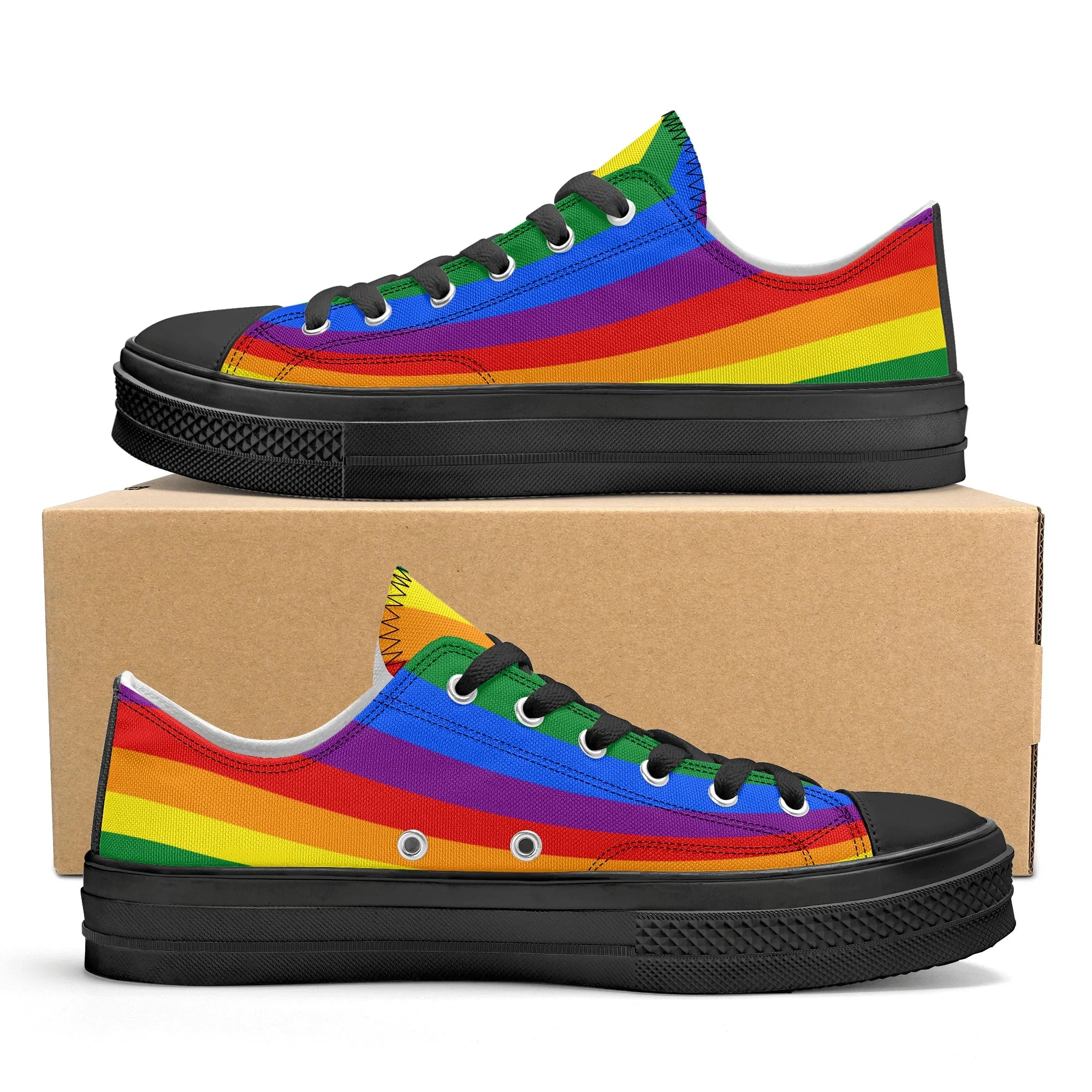 Rainbow Pride Collection - Mens Classic Low Top Canvas Shoes for the LGBTQIA  community