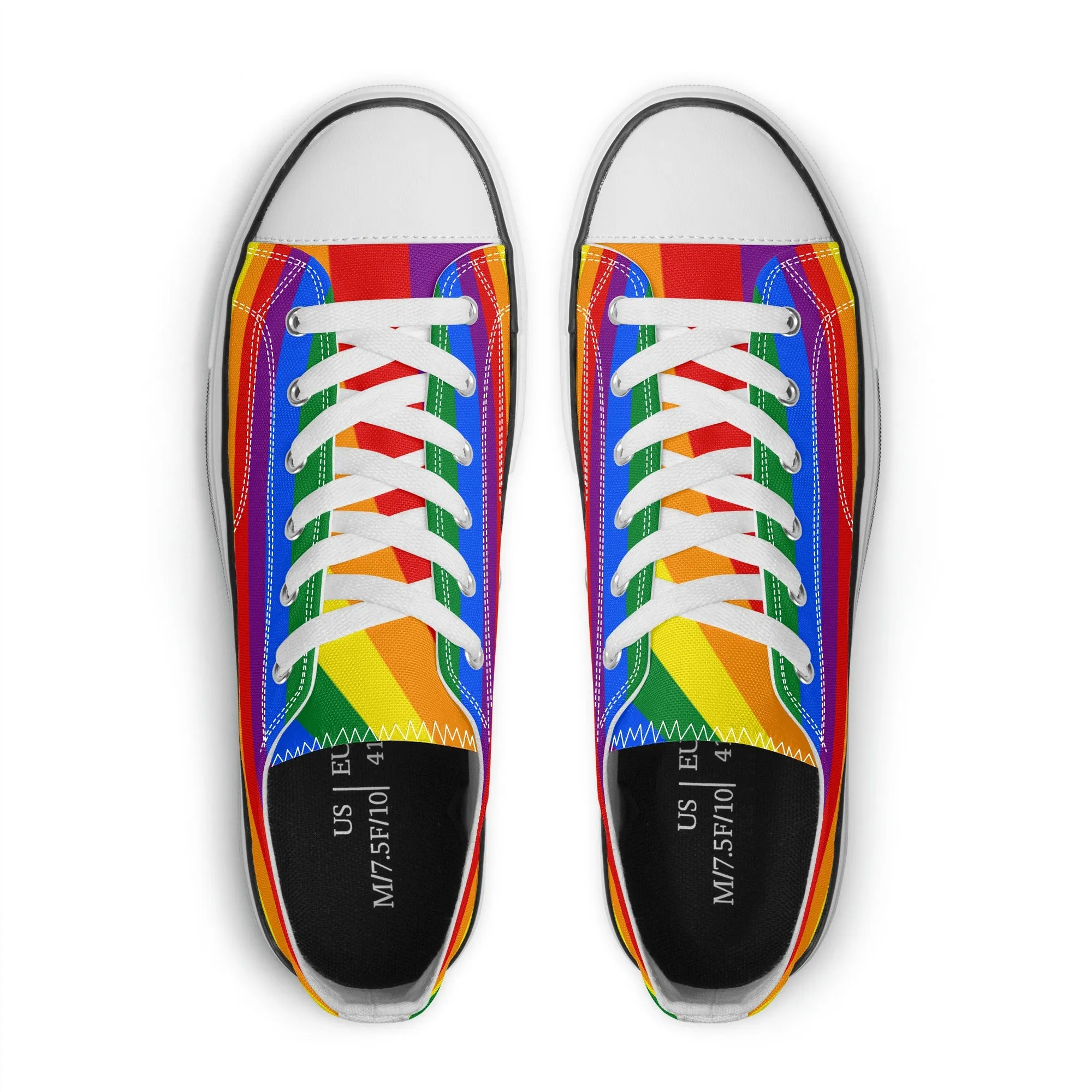 Rainbow Pride Collection - Mens Classic Low Top Canvas Shoes for the LGBTQIA  community