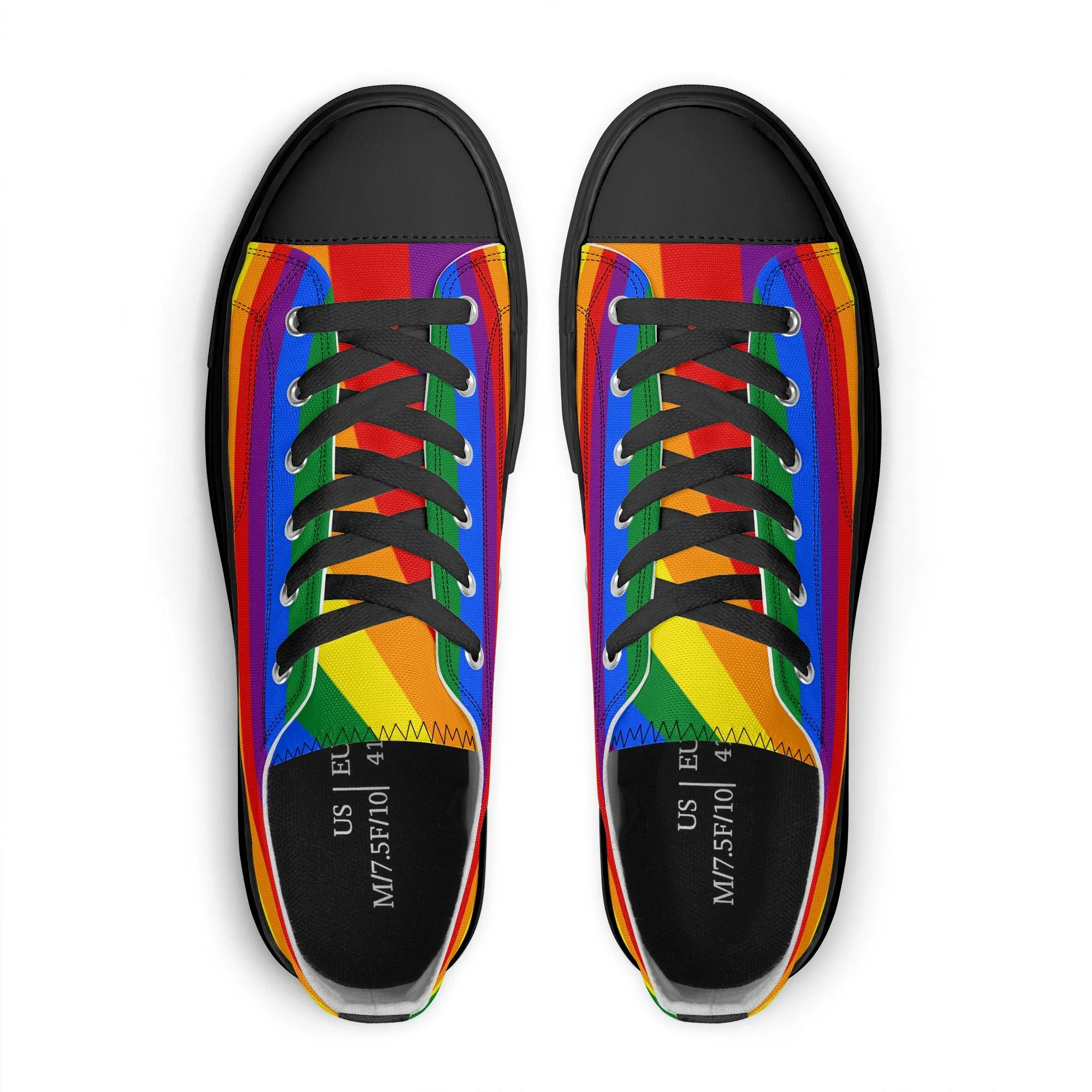 Rainbow Pride Collection - Mens Classic Low Top Canvas Shoes for the LGBTQIA  community