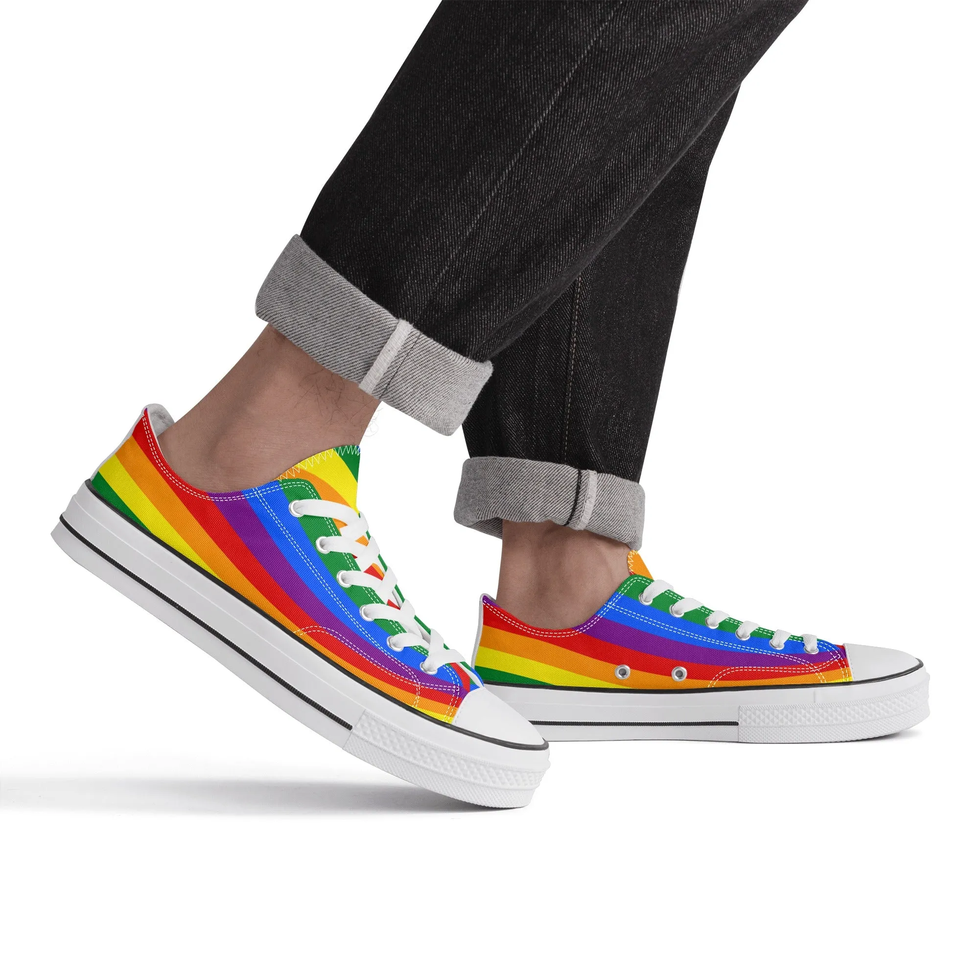 Rainbow Pride Collection - Mens Classic Low Top Canvas Shoes for the LGBTQIA  community