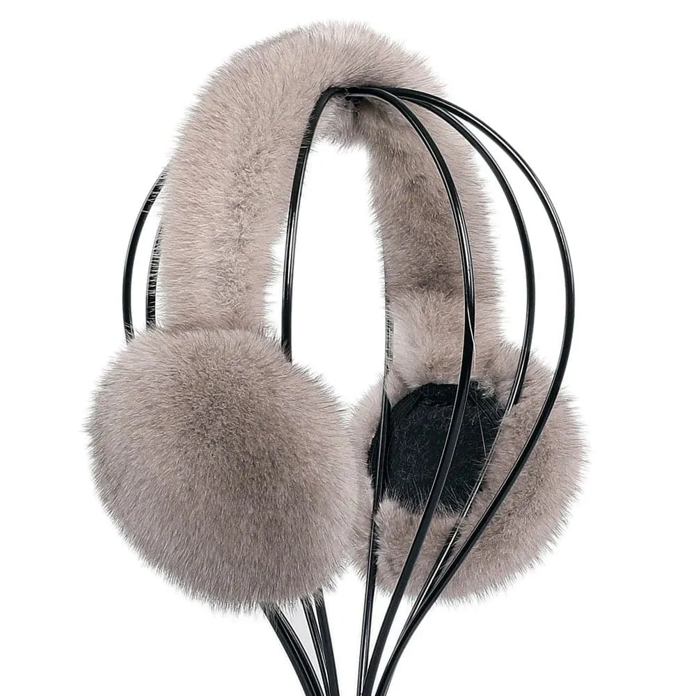 Real Mink Fur Earmuffs - Fashionable Unisex Winter Ear Warmers | SUPPEV&STTDIO