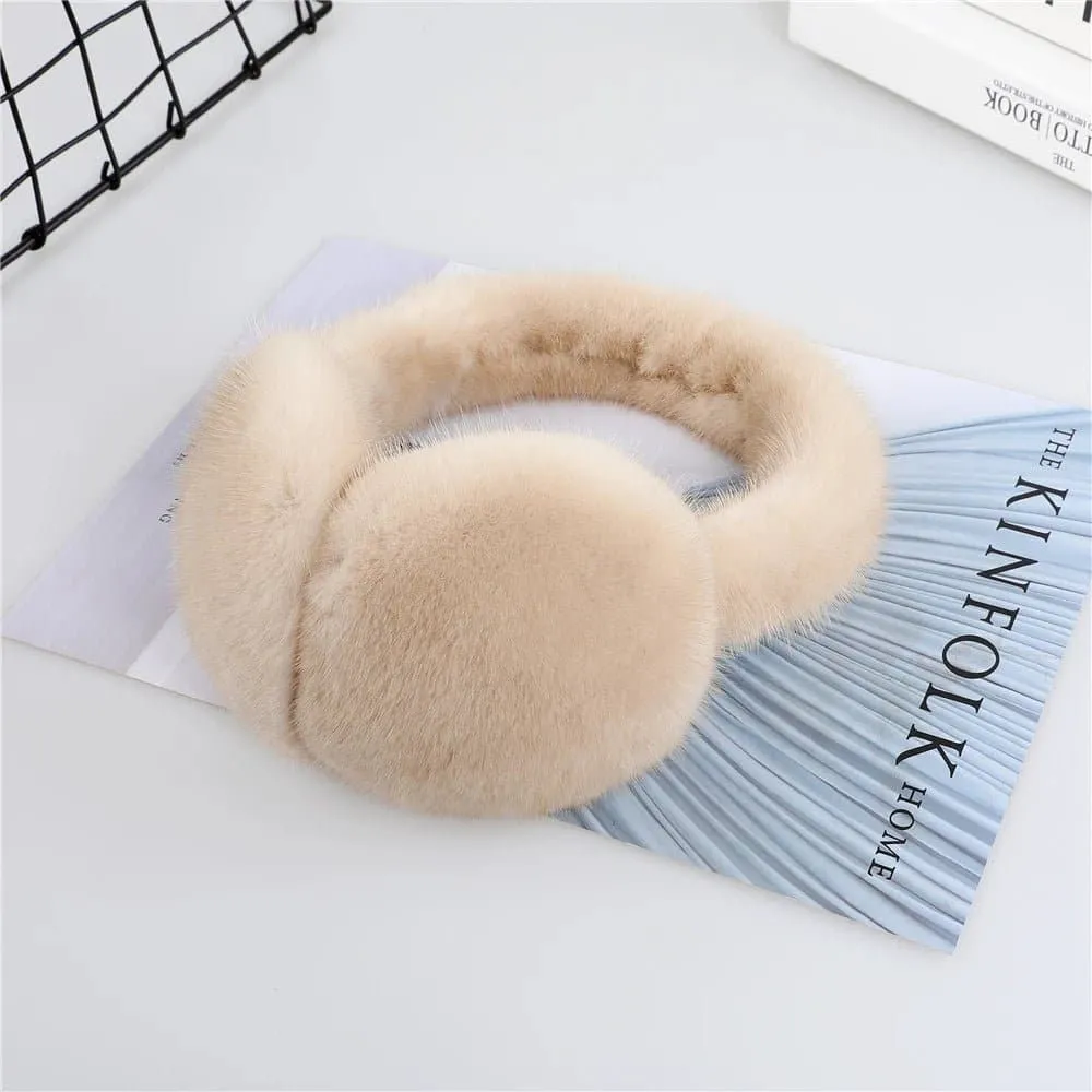 Real Mink Fur Earmuffs - Fashionable Unisex Winter Ear Warmers | SUPPEV&STTDIO