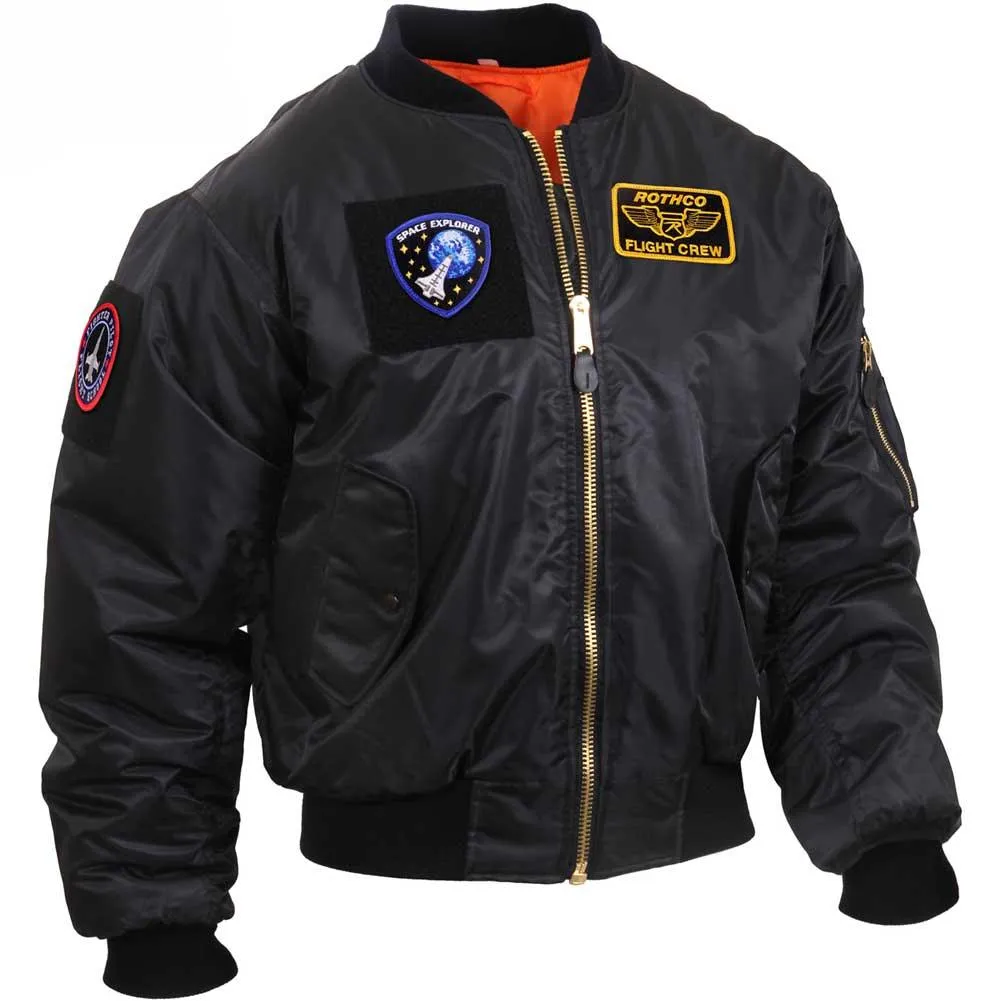 Rothco Mens MA-1 Flight Jacket with Patches