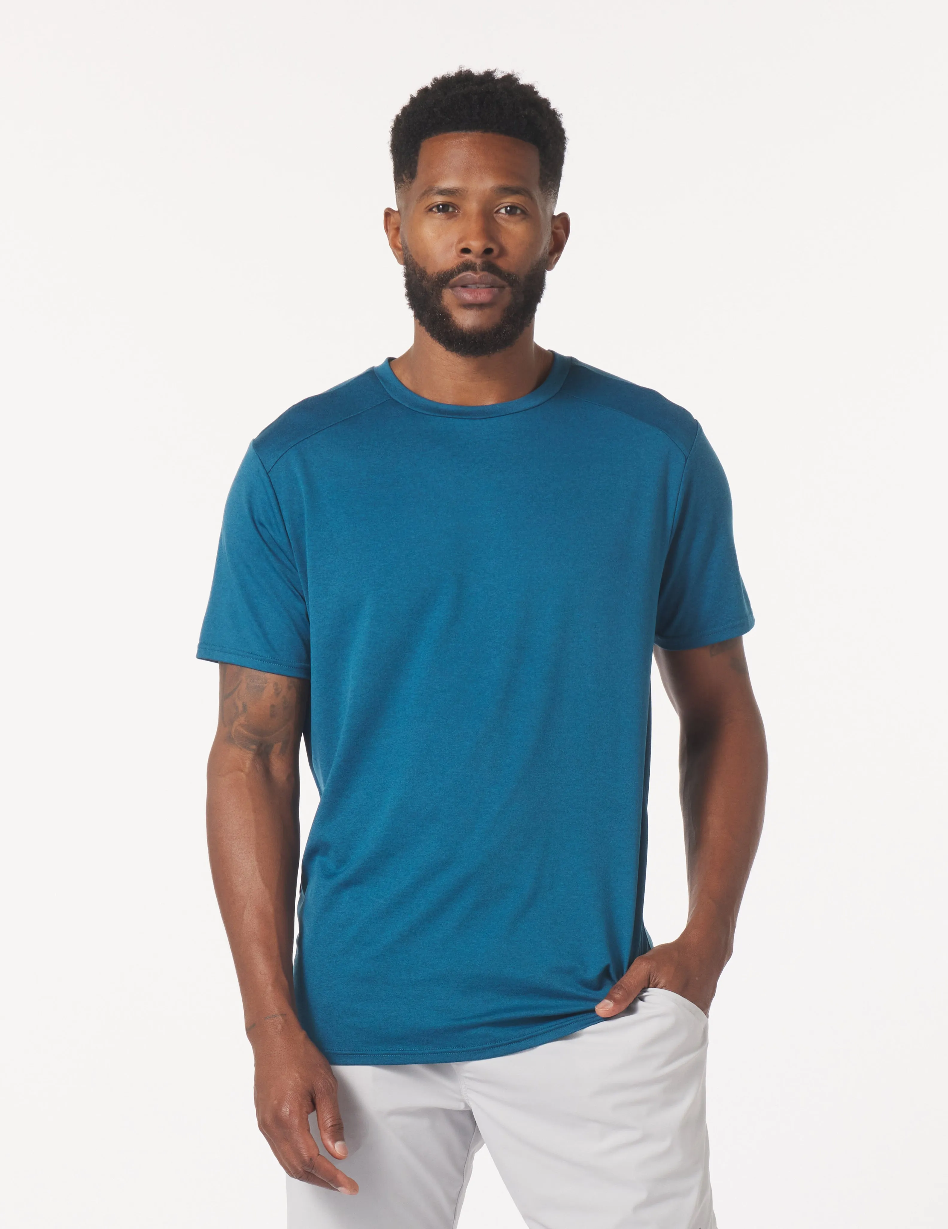 Salton Short Sleeve: Moroccan Blue Heather