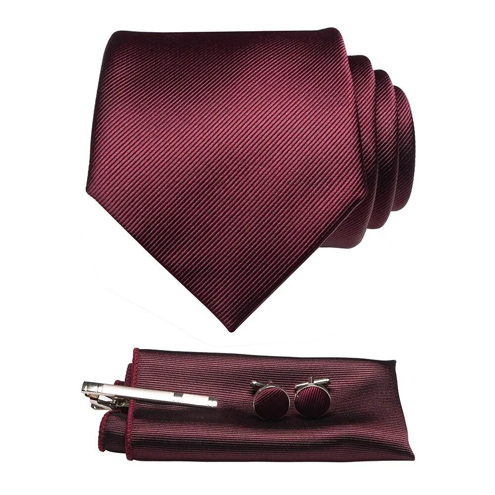 Solid Silk Twill Tie Set