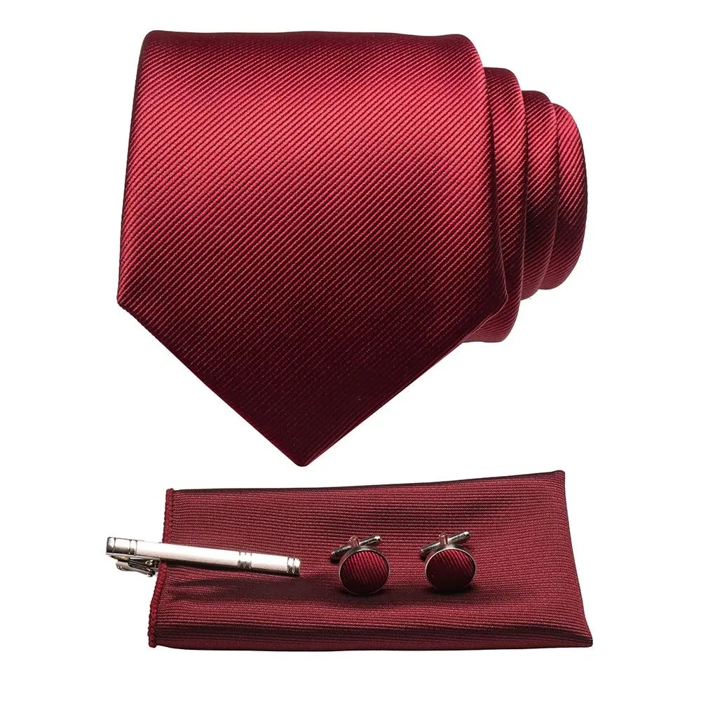 Solid Silk Twill Tie Set