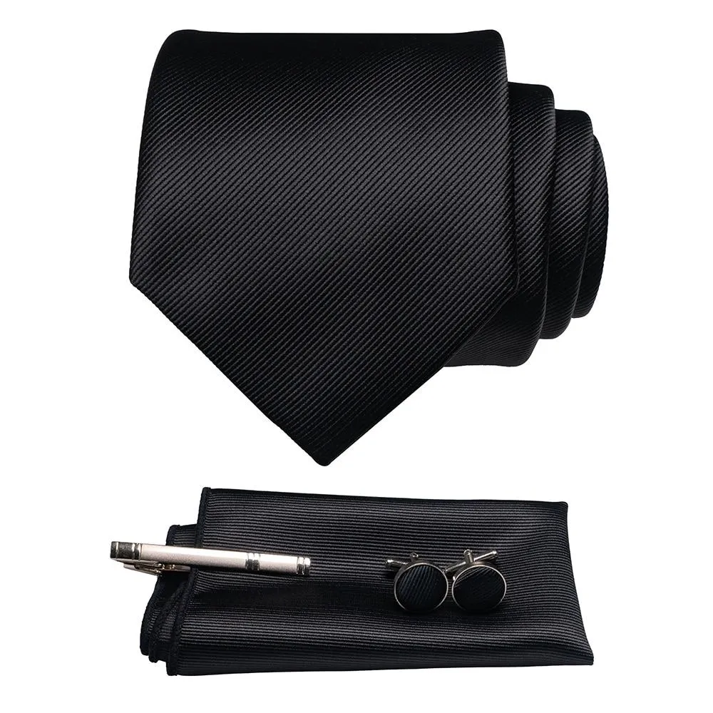 Solid Silk Twill Tie Set