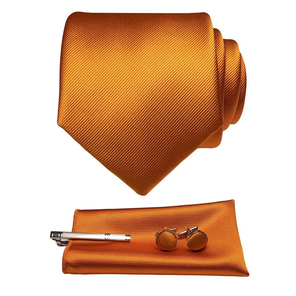 Solid Silk Twill Tie Set