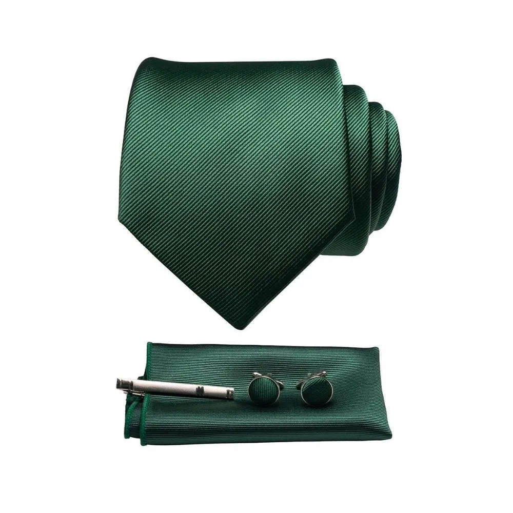 Solid Silk Twill Tie Set