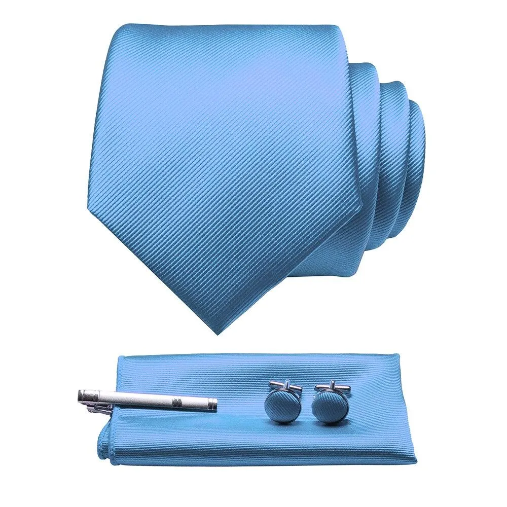 Solid Silk Twill Tie Set