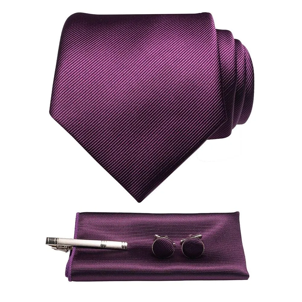 Solid Silk Twill Tie Set