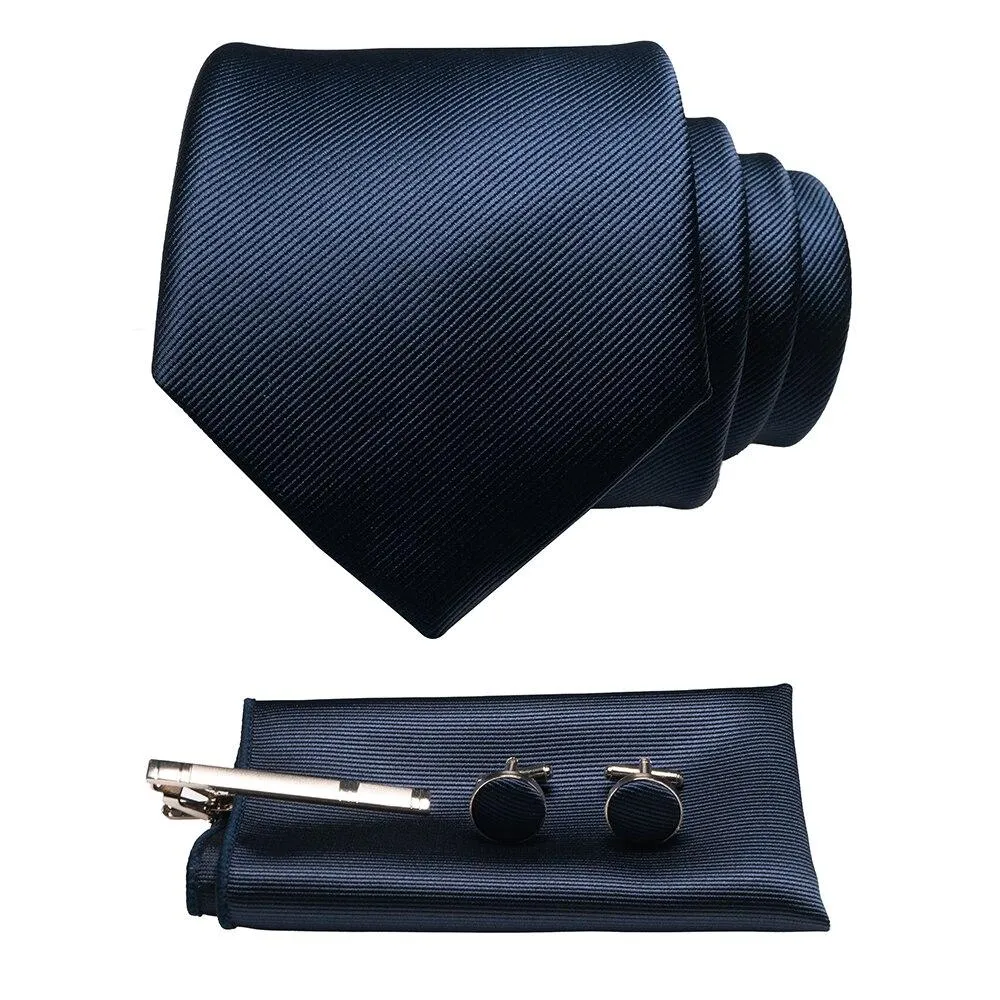 Solid Silk Twill Tie Set